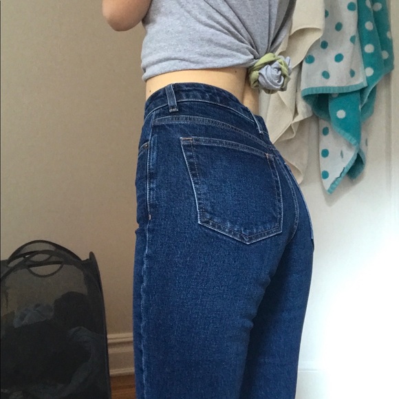 Topshop Dark Blue Straight-Leg Jeans - Picture 2 of 8
